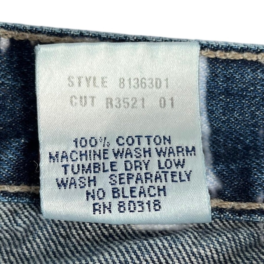 Vintage Lucky Brand 136 Peanut Pant Women's 14 Blue Flare Low Rise Jeans USA - Picture 6 of 12
